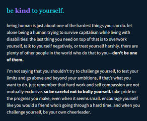 be kind to yourself